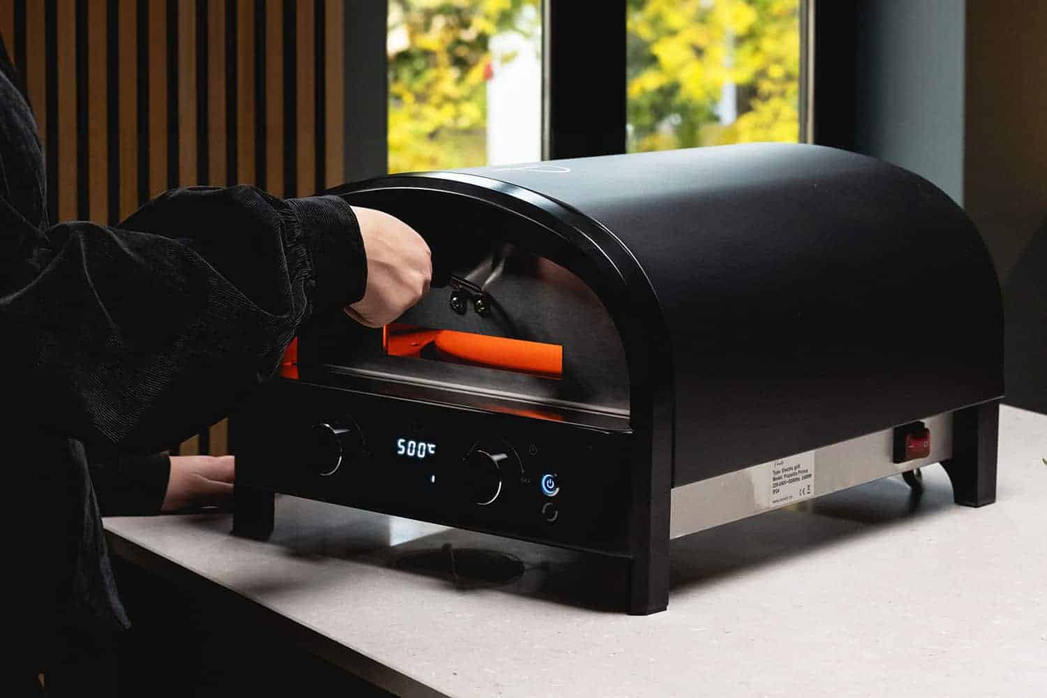 Pizzaugn elektrisk avtagbart handtak